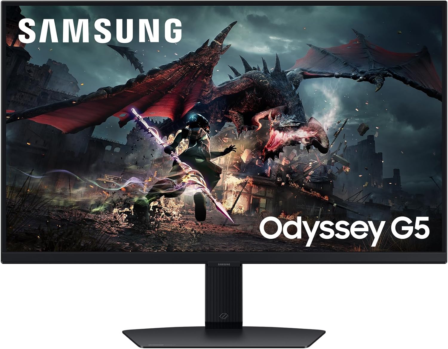 Samsung Ecran PC Odyssey G50D 27’’ 180Hz, 1ms, Dalle Fast IPS, Résolution QHD:2560x1440, Contraste 1000:1, AMD FreeSync, Auto Source Switch +, HDR400, Pied ajustable, DisplayPort, HDMI, LS27DG502EUXEN(Noir)