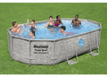 Piscine Bestway tubulaire ovale Power Steel Vista(Gris/Bleu)