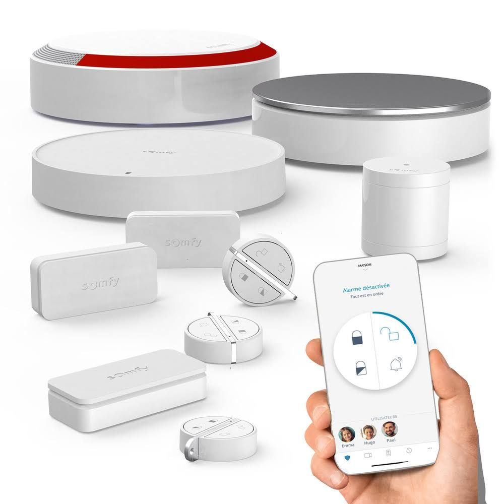 somfy Alarme connectée Home Alarm Essential Plus(Blanc/Rouge/Gris)