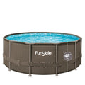 Funsicle Rundes aufblasbares Schwimmbad braun Ø 3,66m x h1,22m Braun(Marron)