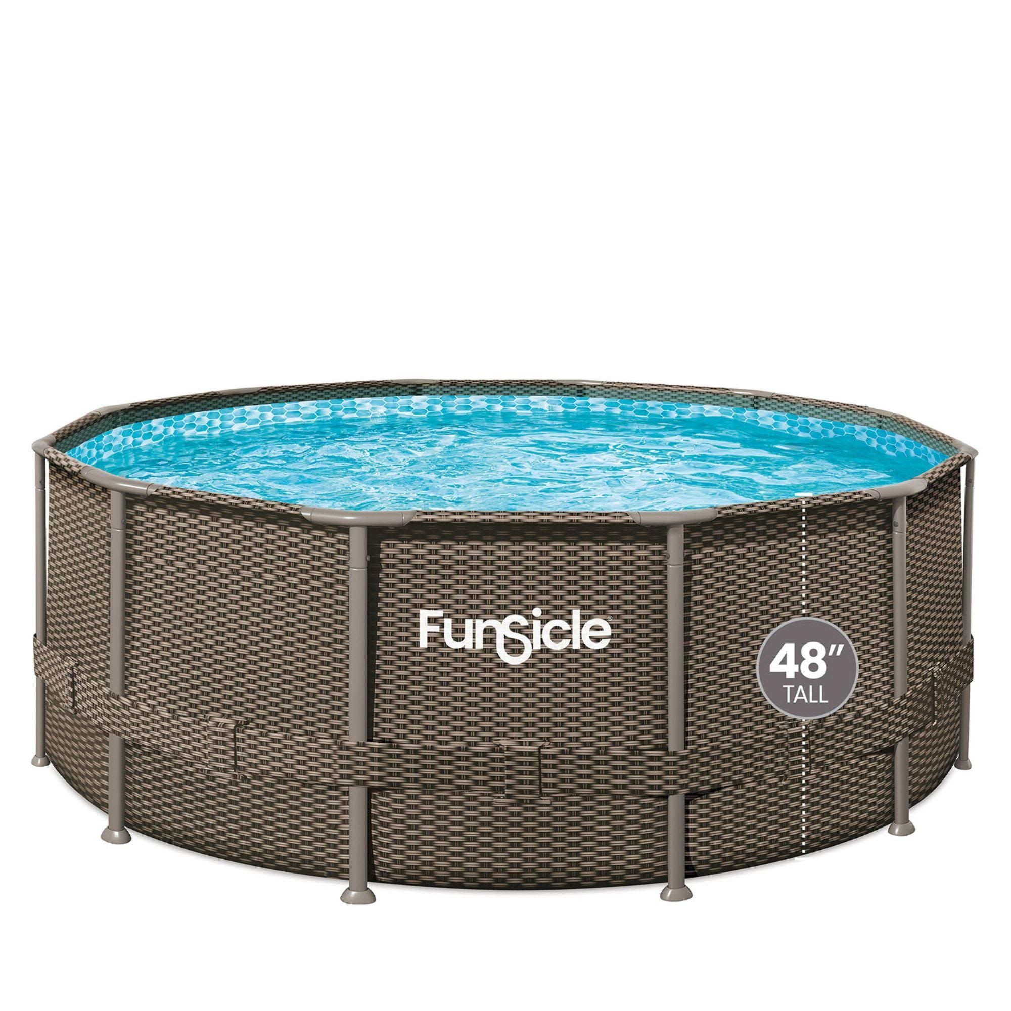 Funsicle Rundes aufblasbares Schwimmbad braun Ø 3,66m x h1,22m Braun(Marron)