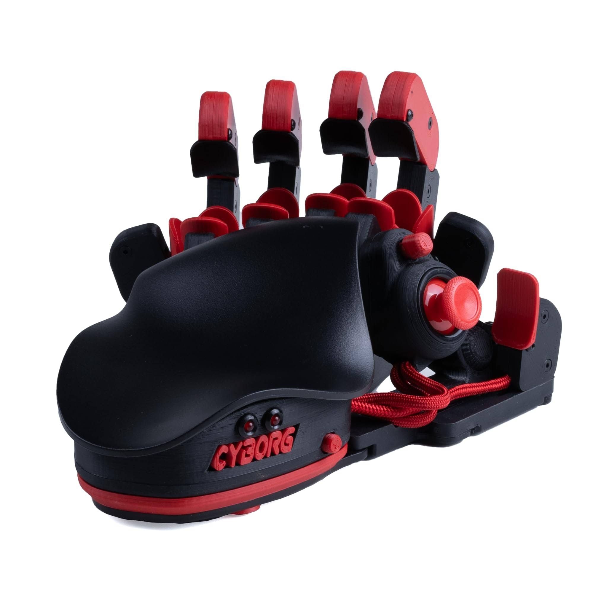 AZERON Cyborg Gaming Keypad - Clavier de Jeu programmable à Une Main pour PC Gaming - avec Manette analogique et 29 Touches programmables - Clavier(Noir/Rouge)