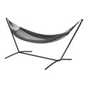 Hamac avec support en métal gris et noir(Gris/Noir)