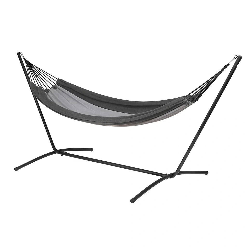 Hamac avec support en métal gris et noir(Gris/Noir)