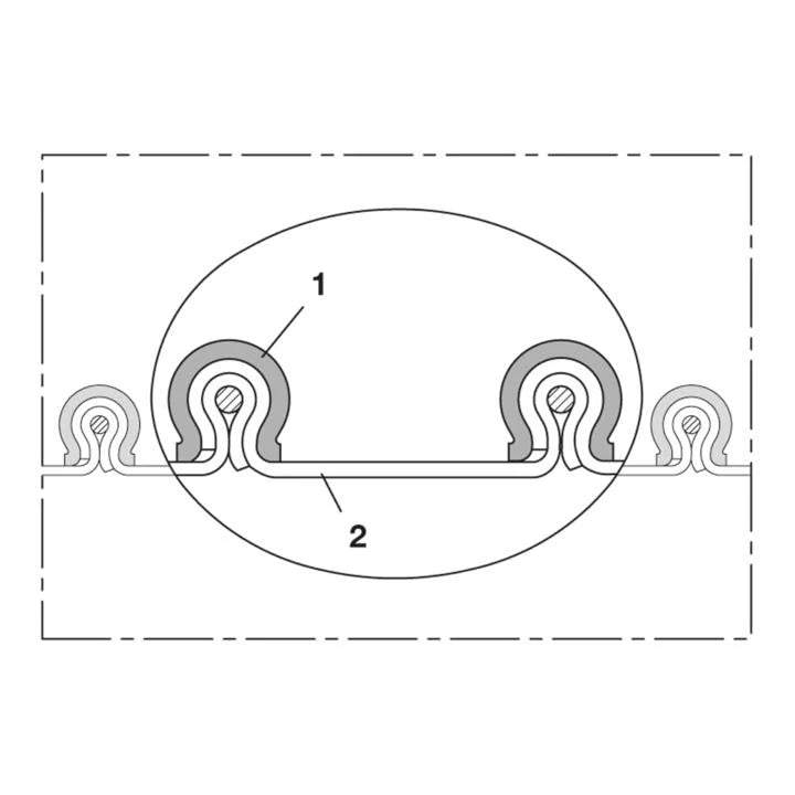 NORRES Tuyau d'aspiration et de soufflage CP ARAMID 461 300 mm 312 mm ( 4501403451 )(défaut)