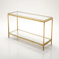 Glas-Konsolentisch mit Metallrahmen für Eingangsbereich 120 x 40 x 75