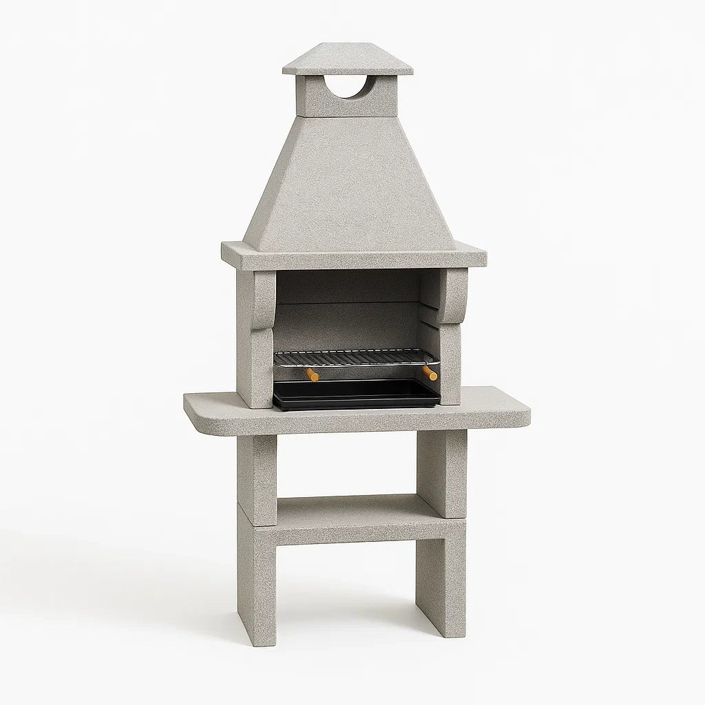 Barbecue gris 90x50x205 cm(Gris)