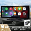 Lecteur multimédia de voiture 26,06 cm (10,26 pouces) avec Carplay Sans fil et Android Auto Sans fil, moniteur de voiture portable universel avec(Noir)
