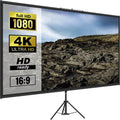 100 pouces Écran de Projection VEVOR avec Trépied 4K HD 16:9 Toile de Projection sur Trépied Hauteur Réglable Écran pour Intérieur et Extérieur(Noir/Blanc)