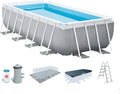 Intex kit Piscine Prism Frame rectangulaire Angulaire Tubulaire (l) 4,88 x (l) 2,44 x (h) 1,07m