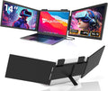 Moniteur pour Ordinateur Portable 14 FHD 1080P IPS, Triple Écran Portatif USB C, Extension Écran pour Ordinateur Portable 14-16 Compatible avec Mac, Windows, Chrome, Switch, PS45(Noir)