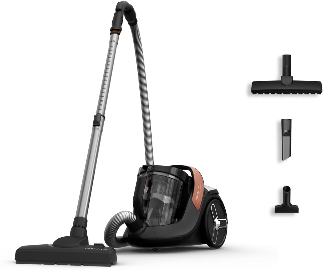 Rowenta Green Force Cyclonic Effitech Aspirateur sans sac, 2,5 L, 68 dB(A), Basse consommation, Haute filtration, Eco-conception, Fabriqué en France RO7C30EA(Noir)