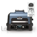 Barbecue électrique et fumoir Ninja Woodfire Pro Connect XL avec Support et Housse(Bleu/Noir)
