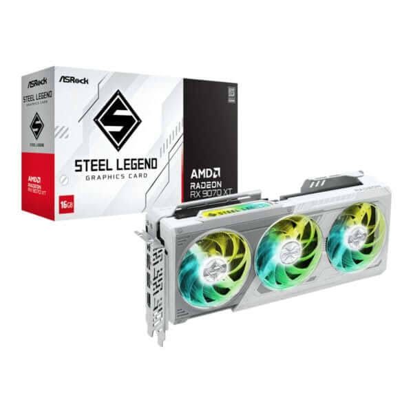 ASRock Radeon RX 9070 XT Steel Legend 16 Go(Gris)